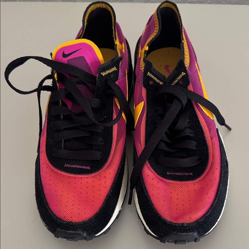 Nike Women's Pink and Yellow Sneakers